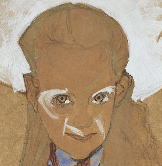 Egon Schiele, Seated Girl, 1910-details-01