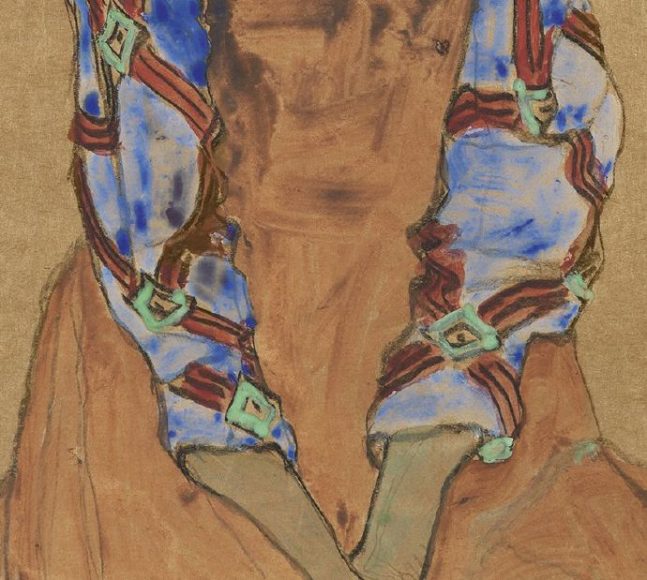 Egon Schiele, Seated Girl, 1910-details-06