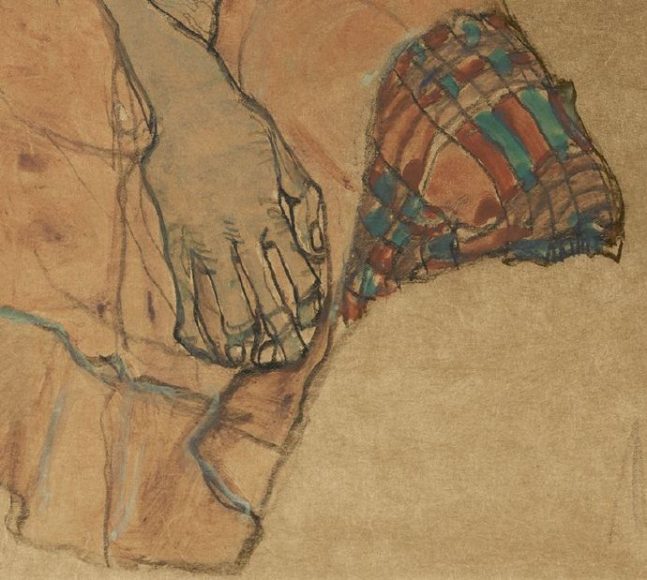 Egon Schiele, Seated Girl, 1910-details-07