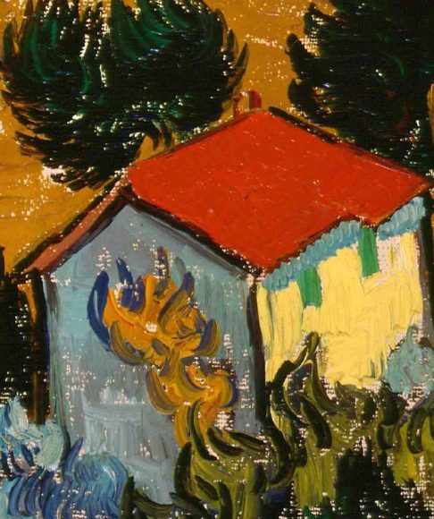 Van Gogh Vincent, Landscape with House and Ploughman, 1889-details-01