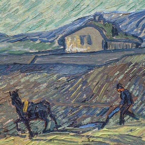 Vincent van Gogh, Laboureur dans un champ, 1889-details-09