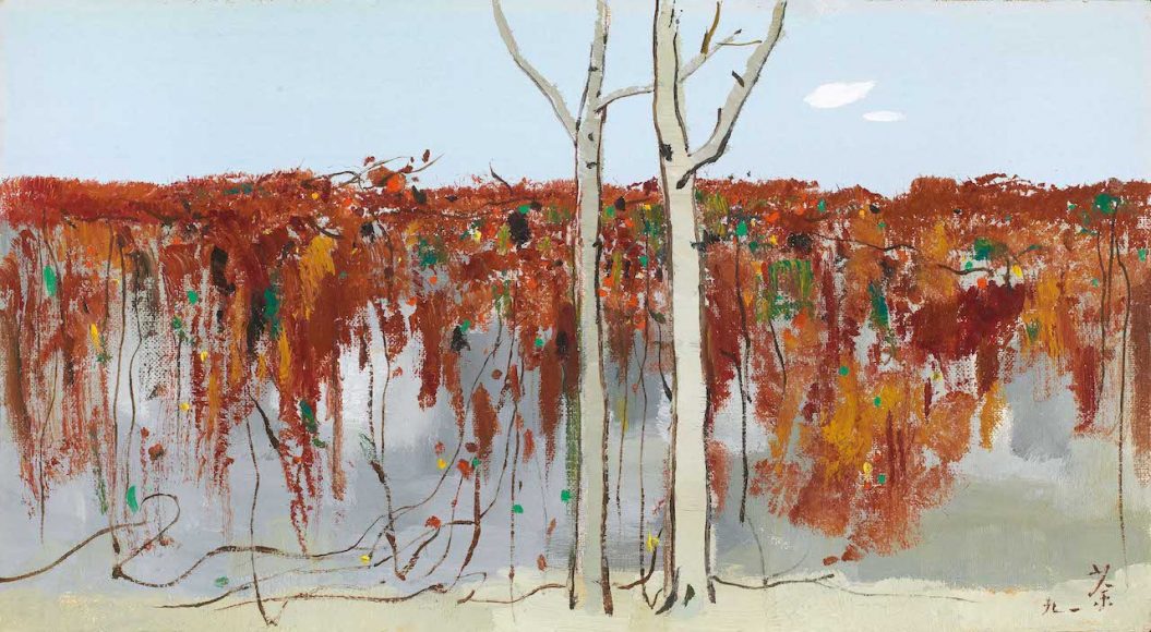 Wu Guanzhong, Autumn onto the Wall, 1991
