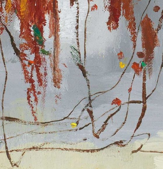 Wu Guanzhong, Autumn onto the Wall, 1991-details-07