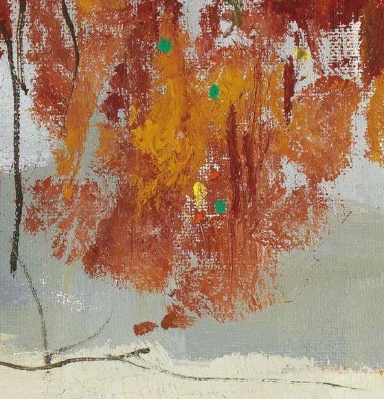 Wu Guanzhong, Autumn onto the Wall, 1991-details-09
