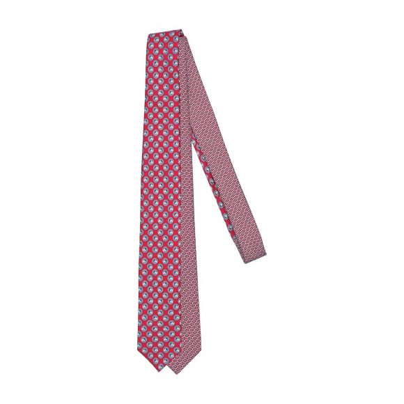 22 6厘米斜纹真丝双图案领带