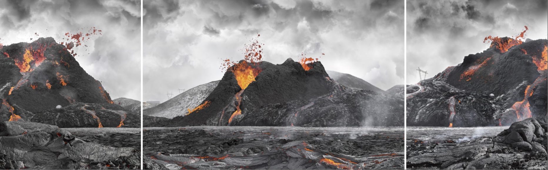 ©迈克尔·耐贾尔，火山爆发，2021。图片致谢：BANK及艺术家
