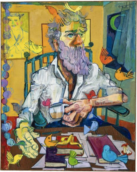 “Meditations” (Sayings, Speeches, Notes) (2025), oil and oil pastel on linen, 150 x 120 centimeters
