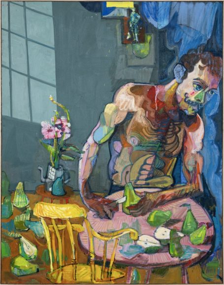 “St. Augustine’s Confessions” (2025), oil and oil pastel on linen, 160 x 125 centimeters