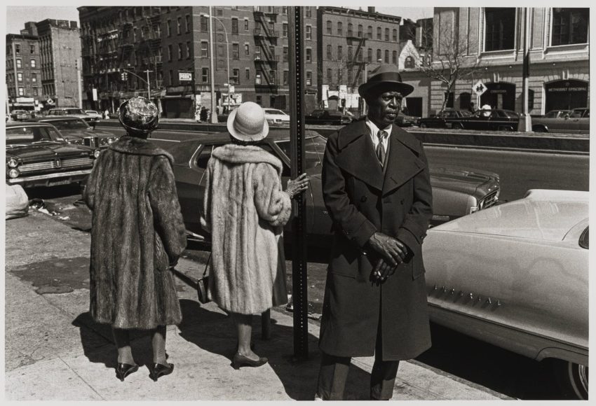 Dawoud Bey, “A Man and Two Women After a Church Service” (1976), photograph, gelatin silver print. Gift of David W. Williams and Eric Ceputis. © Dawoud Bey, photograph © Museum of Fine Arts, Boston. 